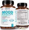 Calm Mood Booster Supplement - Natural Happy Pils for Stress, Sleep & Mood Support - Gepatenteerde KSM-66® Ashwagandha & Suntheanine® L-Theanine, Rhodiola Rosea, Magnesium - 60 Tel.