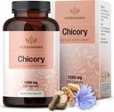 HERBAMAMA Chicory Root Fiber Capsules - 1200mg Chicory Root Powder for Gut Cleanse & Digestive Support - Vegan, Non-GMO Inulin Prebiotic Fiber Supplement