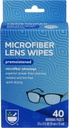Rite Aid Eye Care Microfiber Lens Wipes, Premoistened, Individually Wrapped Packets - 40 Telling 