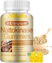 Nattokinase Supplement 8.000 FU(400mg) Per portie, Hawthorn & Beetwortelextract, Nattokinase Gummies Traditionele Natto Extract Bron, 60 Tellingen
