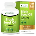 Black Seed Oil Capsules 1400mg, 180 Softgels, 3 maanden Supply - Cold Pressed Nigella Sativa, rijk aan Omega 6, 9 & TQ, Black Cumin Seed Oil, Immune Support, gewrichten en spijsvertering