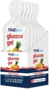 TRUEplus Glucose Gel Pouch, Fruit Punch Smaak, 15g Snelwerkende Koolhydraten, Vetvrij, Glutenvrij, Snelle Ondersteuning voor Lage Bloedsuiker en Energie, 6 Pack