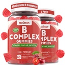 Vitamine B Complex Gummies, Vegan Vitamin B Gummies met 2000 mcg Methyl B12, Methyl Folate 