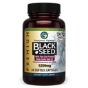 Verbazingwekkende kruiden Premium Black Seed Oil Capsules - Hoge sterkte, koude geperste Nigella Sativa Aids in Digestive Health, Immune Support & Hersenfunctie - 60 Tel, 1250mg
