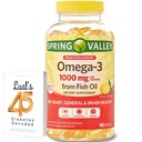 Spring Valley Omega-3 Visolie Zachte Gels, 1000 mg, 180 Graaf, Dieetsupplement, Omega-3 Vetzuren Bundel met Lual 45 Diabetes Decodeerd