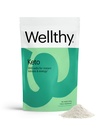 Wellthy Keto Power avec des sels de BHB pour la kétose instantanée et l'énergie, fraise naturelle Kiwi Flavor, 10,58 oz