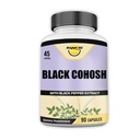 Black Cohosh Made with Organic Black Cohosh Root 1300MG per Serving, Balance Hormones, Natural Menopauze & Menstrual Support, Women Health Support, 90 Vegan Capsules, 45 Servings