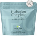 TRU-supplementen Hydratatie complete BCAA, plantaardige Aminozuren + Roze Himalayazout, Elektrolyten & L-Carnitine, Veganistisch, Zero Calorieën, Geen kunstmatige zoetstoffen, 24 Servers, Groene Apple