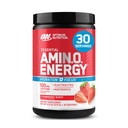 Optimum Nutrition Amino Energy Powder Plus Focus, avec BCAA, électrolytes et caféine, fraise juteuse, 30 portions (paquetage May Vary)