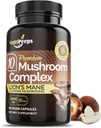 Biologische Paddestoelen - Top 10 Paddenstoelen Mengen met Cordyceps, Reishi, Maitake, Shiitake, Lions Mane &amp; More 