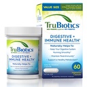 TruBiotics Probiotica voor spijsverterings- en immuungezondheid, ondersteunt regelmatigheid en helpt verlichten buikklachten, gas & opgeblazen, 2 klinisch bestudeerde probiotische strains, Plus Prebiotica, 60 capsules