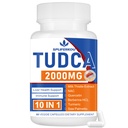 2000mg Tudca Lever Ondersteuning Supplement, Tudca Bile Zout met melkdistel en Nac, 60 capsules voor 30 dagen, Ondersteuning voor lever, ontgifting, immuunsysteem