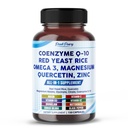 Co-enzym Q-10 Red Gist Rice Quercetine Magnesium Malate, Glycinate, Citraat - Made in USA