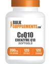 BulkSupplements.com CoQ10 200mg Softgels - voor Hart Gezondheid, Co-enzym Q10 200mg Supplement, Glutenvrij, 1 Softgel per Serving, 120 Telling (Pack of 1)