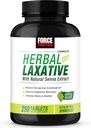 FORCE FACTOR Herbal Laxative for Constipatie Relief for Adults, Digestie Supplement Made with Senna to Cleanse, Detox, and Soothe, Laxatives for Constipatie for Women and Men, 250 Tablets