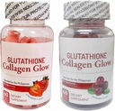 Generieke natuur Glow Glutathion Collageen - Aardbei & Cranberry Flavor Bundle, 60 Kauwbare Gummies elk