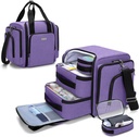 BAFASO Grote pil Bottle Organizer met 4 Inner Removable Zakken, Medicine Bag Kom met schouderband (Alleen zak),Paars