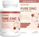 ENERGI Zink Blend with Vitamin A, B-3 & B-6, Immune Support Supplement with Marshmellow Root, Dandelion Root Extract & Shiitake Mushroom, 90 Zinksupplementen Capsules