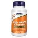 NU voedingssupplementen, Aloe 10.000 & Probiotica met 10-stam (5 miljard) Probiotische Blend, 60 Veg Capsules
