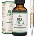 Melkdistel supplement - Biologische melkdistel Lever Detox druppels 1 FL OZ - 30 porties (Vegan Safe, Non-GMO, Glutenvrij) Perfecte toevoeging aan thee door dubbel hout