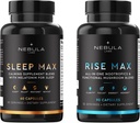 Bestseller Slaap MAX & Rise Professional Bundle All-in-One Premium Nootropics & Functional Mushroom Blend & Calming Blend for Sleep