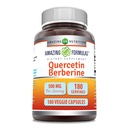 Verbazingwekkende Formules Quercetin Berberine - 250mg Berberine en 250mg Quercetin, 180 Veggie Capsules Supplement 