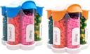 Extra grote pil Organizer dagelijks, wekelijks, maandelijkse supplement fles, leuke Blossom pil Dispenser met 7 XL Compartments (2 Pack Combo) (Lichtblauw en oranje)