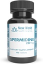 Nieuwe Wereldgezondheidsmerken Pure Spermidine (20mg) 60 tabletten - Vruchtbaarheid, Anti-Aging & Reproductive Health Support, Makkelijk doorslikken