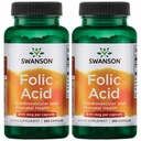 Swanson Folic Acid 800 mcg (1Vitamine 335 mcg Dfe Folate) 250 Capsules (2 Pack)