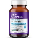 Nouveau chapitre Vitamine fermentée B12 1000 mcg, USDA Organic, ONE Daily pour l'énergie cellulaire + cellules sanguines saines, végétalien certifié, sans gluten - 60 Compte