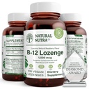 Natuurlijke Nutra Vitamine B12 Supplement, helpt bij het verhogen van energieniveaus, essentieel voor een gezond zenuwstelsel, helpt bij het verbeteren van Mood & geestelijke gezondheid, ondersteunt hart- en vaatstelsel, 100 Lozen