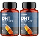 DHT Blocker voor mannen met Saw Palmetto & Biotin, haargroei formule in vloeibare capsules, haarverlies supplementen, haargroei vitamines, farmaceutische kruiden Blends - 90 capsules(2 fles)