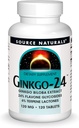 Bron Naturals Ginkgo-24 - Ginkgo Biloba Extract 120 mg Ondersteunt Mental Acuity - 120 tabletten