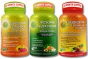 Liposomale Vitamine C 1100mg Capsules de gel liquide - Ensemble avec - Liposomale Glutathion Supplément 500mg, Master Antioxydant & Detoxifier & Quercetin avec Bromelain Vitamine C et Zinc