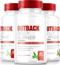 (3 Pack) Outback Belly Burner Pillen, Premium Out Back Belly Burner Keto Capsules, Alle natuurlijke Keto gewichtsverlies supplement ter ondersteuning van fitness en body goals, Officiële Outback BellyBurner (180 Capsules)