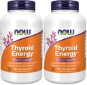 NOW Foods Supplements, Thyroid EnergyTM, Jodium en Tyrosine Plus Selenium, Zink en Koper, 180 Veg Capsules (verpakking van 2)