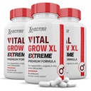 (3 Pack) Vital Grow XL Extreme Pills 1600MG Premium Formula Proprietary Blend for Men's Health 180 Capsules