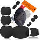 Patchs de réparation aZengear - imperméable, autocollant, tissu de polyester résistant à la chaleur de la tear-cold-heat pour fixer veste, tampon, combinaison de neige, chaussure, tente, PVC, vêtements, rembourrage (noir)