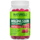 NATURELO Magnésium Citrate Gommies - pour le calme et le soutien de détente, naturel Berry Magnésium Gommies, 60 Gommies végétariennes