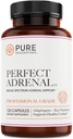 Perfect Adrenal Support Supplement met Vitamine, B6 voor verhoogde uithoudingsvermogen, Bevorderde vermoeidheid Verlichting, Adrenal Function & Immune System Support - USA Made - 120 Tel.