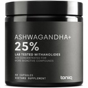 Ashwagandha - Ultra haute puissance 40:1 Extrait avec 25% de Withanolides - Sauvage récolté en Inde - Laboratoire hautement concentré et tiers testé - 60 Capsules