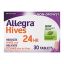 Allegra Hives Antihistamine 24-uurs tabletten, Non-Drowsy Hive Reduction and Hive Itch Relief, 180 mg Fexofenadine HCI, 30-Count