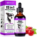 15 in 1 Honden Multivitamine, All-in-One Multi Liquid Multivitamine voor honden, hondenvitaminen en Supplement met Digestief, Immuniteit, Allergie Skin & Coat Support, Hip & Joint, All Ages, Ras 2 oz