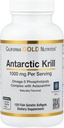 Californië Gold Nutrition Antarctische Krillolie, Omega-3 Fosfolipiden met natuurlijk voorkomende astaxanthine, natuurlijke aardbeien & citroensmaak, niet GGO, 1000 mg, 120 visgelatine Softgels