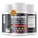 Berberine Ceylan Cinnamon - Supplément All-in-1 avec Bitter Melon AVG Gymnema sylvestre Lait Turmeric Thistle Licorice Saint Basile Fenugreek Banaba