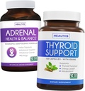 Bundle of Thyroid Support & Adrenal Support - Complete Balance Bundle Thyroid Support met Jodium Verbeter uw energie en adrenal support & Cortisol Manager (Non-GMO) Krachtige Adrenal Health Support