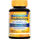 NewRhythm Probiotica 50 Miljard CFU 20 Strains, 120 Veggie Capsules, Gerichte Release Technologie, Maagzuurbestendig, Geen behoefte aan koeling, Verpakking van 1, Non-GMO, Glutenvrij