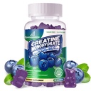 Creatine Monohydraat Gummies Complex for Men & Women - Advanced Formula W/L-Taurine + Vitamine B12, Sugar Free Chewable Supplement,90 Blueberry Gummies