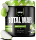 REDCON1 Préentraînement de guerre totale, pomme verte - Préentraînement caféiné à action rapide pour les hommes + femmes avec Beta Alanine - contient du malate de citrulline pour la pompe augmentée, le flux sanguin (30 portions)