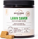 Rocco & Roxie Dog Urine Neutralizer for Lawn, Green Grass Savers for Dog Urine Pee Spots, UTI Health & Bladder Control Supplement with D-Mannose, Apple Cider Vinegar & DL-Methionine, 90ct Soft Chews